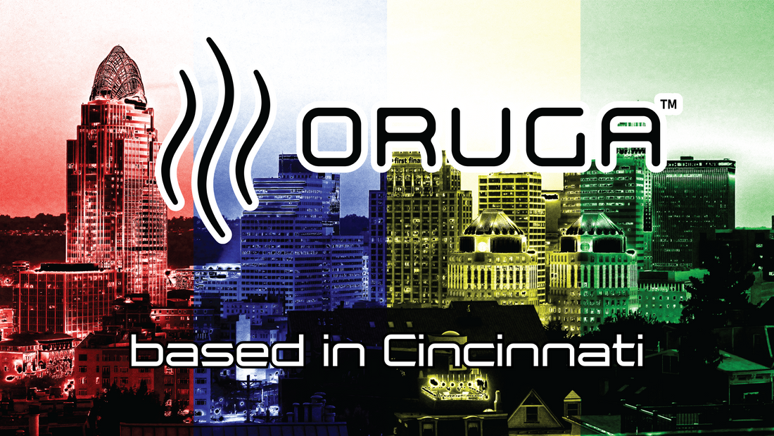 Oruga Official Logo. Oruga Based in Cincinnati. From the Queen City to the World